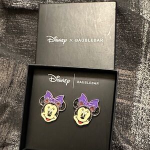 BaubleBar Disney Minnie Mouse Earrings - Purple and Black